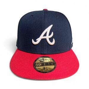 New Era 59Fifty Atlanta Braves Fitted Baseball Cap Size 7-3/8 EUC